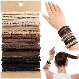 Women's A-BOHO Hair Ties 20 PCS Cute Bands No Damage Elastic Bracelets for girls